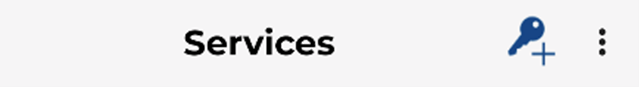 The Services button on Approve